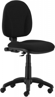Kancelárska stolička, čalúnená, čierny podstavec, "1040 MEK", čierna