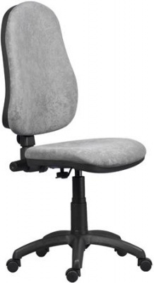 Kancelárska stolička, čalúnená, čierny podstavec, "XENIA ASYN", svetlosivá