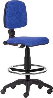 Kancelárska stolička, s opierkou na nohy, "Bora", modrá
