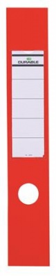 Chrbtový štítok, pre zakladače, samolepiaci, 60 x 390 mm, DURABLE „ORDOFIX®“, červený