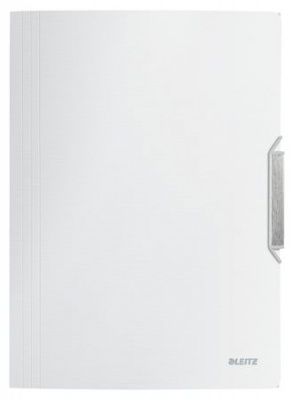 Doska s gumičkou, PP, A4, LEITZ "Style", krištálovo biela