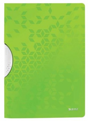 Rýchloviazač s klipom, PP, A4, LEITZ "Wow ColorClip", zelená
