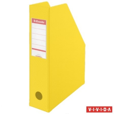 Zakladač, PVC/kartón, 70 mm, skladací, ESSELTE, Vivida žltá