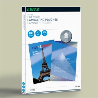 Laminovacia fólia, 100 mikr., A3, lesklá, UDT technológia, LEITZ "iLam"