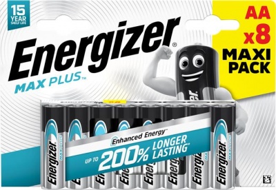 Batéria, AA tužková, 8 ks, ENERGIZER "Max Plus"