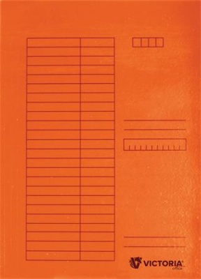 Rýchloviazač, kartón, A4, VICTORIA OFFICE, oranžový