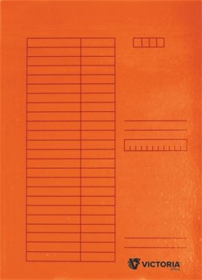 Doska s chlopňami, kartón, A4, VICTORIA OFFICE, oranžová