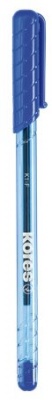 Guľôčkové pero, 0,7 mm, s vrchnákom, trojhranný tvar, KORES "K1-F", modrá