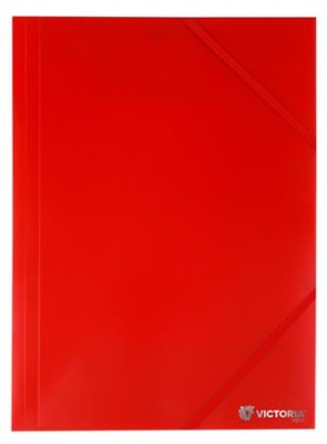 Doska s gumičkou, 15 mm, PP, A4, VICTORIA OFFICE, červené
