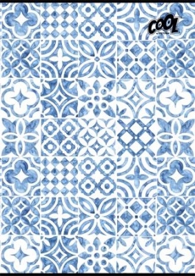 Zošit, A4, štvorčekový, 80 listov, COOL BY VICTORIA "Mediterrain patterns"