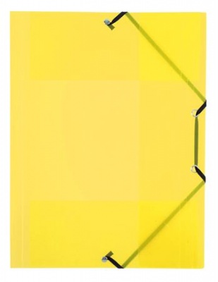 Doska s gumičkou, 15 mm, PP, A4, VIQUEL "Propyglass", žltá