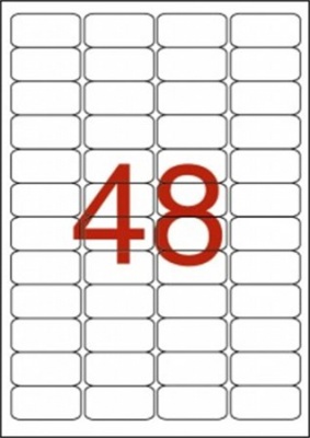 Etikety, 45,7x21,2 mm, polyester, odolné voči poveternostným podmienkam, zaoblené rohy, biela, APLI, 960 etikiet/bal