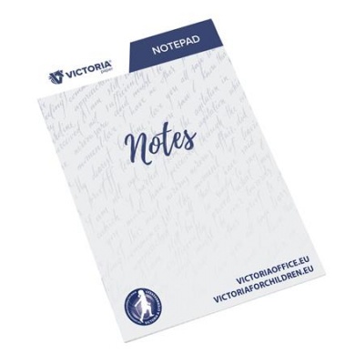 Poznámkový zošit, A4, 5x50 listov, štvročekový, VICTORIA OFFICE, biely