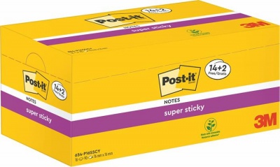 Samolepiaci bloček, 76x76 mm, 24x90 listov, 3M POSTIT "Super Sticky", mix farieb