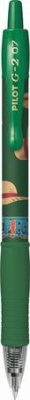 Gélové pero, 0,32 mm, stláčací mechanizmus, PILOT "G-2 One Piece", zelená