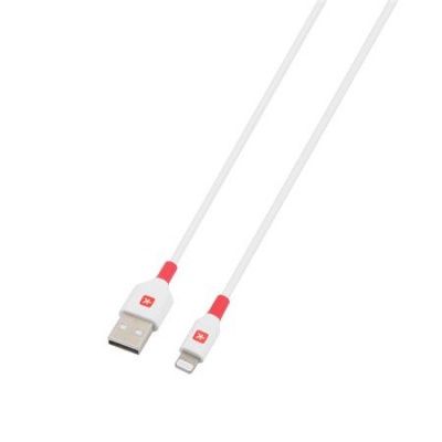 Nabíjací kábel USB-A/Lightning (Apple), 2 m, SKROSS, biely