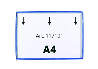 Prezentačná tabuľa A4, ležatá, zvrchu otvorená, DJOIS, modrá