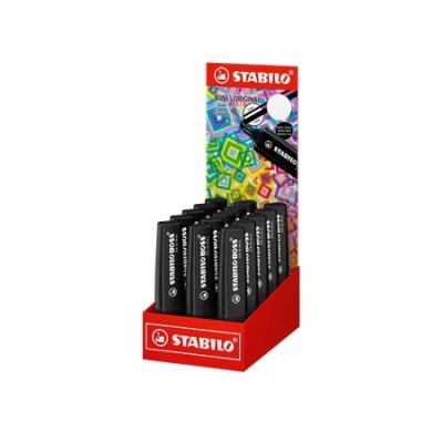 Zvýrazňovač, displej, 2-5 mm, STABILO "BOSS original NatureColors", čierna