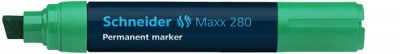 Permanentný popisovač, 4-12 mm, zrezaný hrot, SCHNEIDER "Maxx 280", zelený