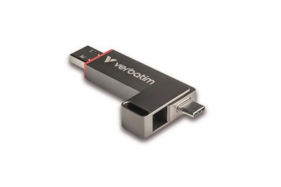 USB kľúč, 128GB, USB-A/C 3.2 Gen1, VERBATIM "Dual QuickStick", čierny