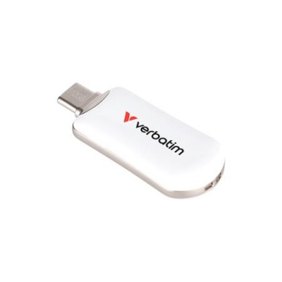 USB kľúč, 512GB, USB-C 3.2 Gen1, VERBATIM "Plectra", biely