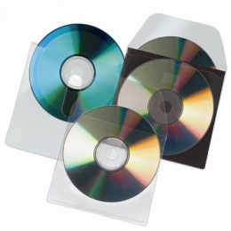 Vrecko na CD, s uškom, samolepiace, 127x127 mm, DJOIS