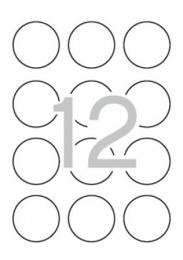 Etikety, okrúhle, priemer: 60 mm, farebné, APLI, neónové žlté, 240 etikiet/bal