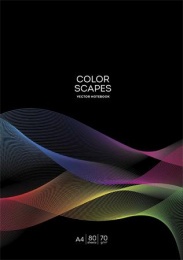 Zošit, A4, linajkový, 80 listov, SHKOLYARYK "Color scapes", rôzne vzory