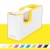 Dispenzor na lepiacu pásku, stolový, naplnený, LEITZ "Wow", biela-žltá
