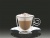 Šálka na cappuccino, nerezová podšálka, dvojité sklo, 16,5 cl, 2 ks, "Thermo"  