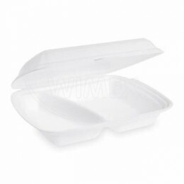 Menu box (XPS) 2dielny biely 241 x 207 x 69 mm 600ml [125 ks] Economy Wimemx